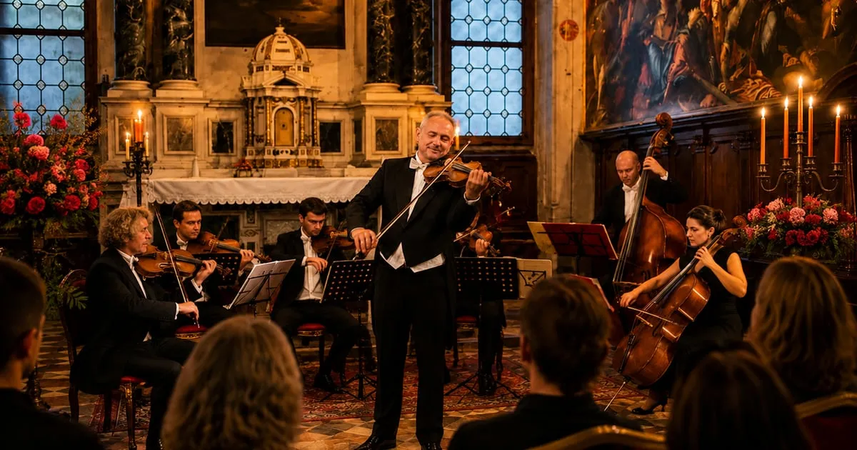 Opera arias with the Collegium Ducale in the Palazzo delle Prigioni, next to the Bridge of Sighs, a Venice opera evening, opera houses in Italy